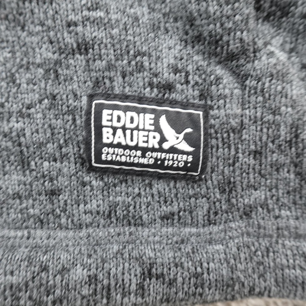 Eddie Bauer Vest Mens L Gray Fleece Full Zip Outdoor Hiking Casual Warm Trail - Picture 4 of 13